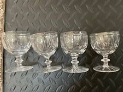 Lot of 8 Edinburgh Crystal Glasses Asst Sizes Scotland No Box Free Shipping