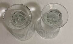 Libbey Sirrus Glass Goblet 12oz Beehive Ribbed Footed Pedestal Set Of 2 VINTAGE