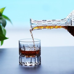 Lead free Handmade Whisky Glass Clear Glass Tumbler Solid Thick Bottom 7oz