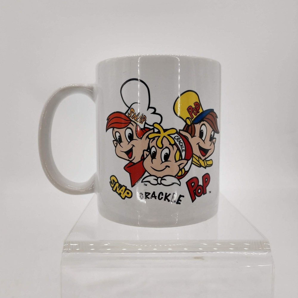 Vtg 2001 Kellogg’s Rice Krispies Snap Crackle Pop 8oz Coffee Mug Ceramic White