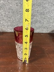 Kimberly by Duncan Miller RED BAND Ruby Flashed Wine or Juice Glasse~5″