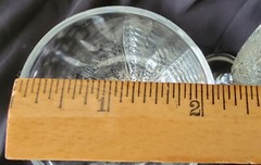 3 pc -Vintage ~Crystal~Vertical Cut~Champagne Flutes/Stemware ~w/diamond design
