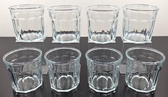 8 Luminarc Working Collection Clear 14 Oz Flat Tumbler Set 500 Panel Cristal Lot