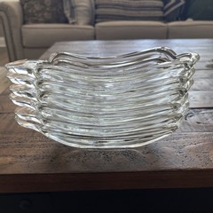 Vintage Indiana Glass BANANA SPLIT Clear Dishes SOLD IN A SET OF SIX