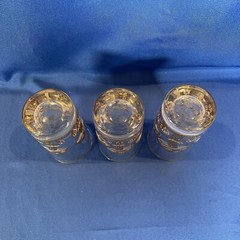 Vintage 3 Signed MCM 22k Culver Mushroom Barware Bar Highball Cocktail Glasses