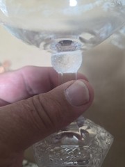 6 ROSENTHAL CLASSIC ROSE GARLAND CRYSTAL WINE CHAMPAGNE MARTINI 1 of 2 GLASSES