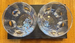 2 Tiffin Mirage Iced Tea Clear Cup Goblet Wine Glasses