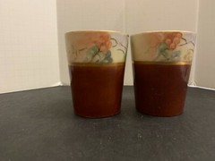 Vintage Art Deco Porcelain Berry Pattern Tumbler Set of 2