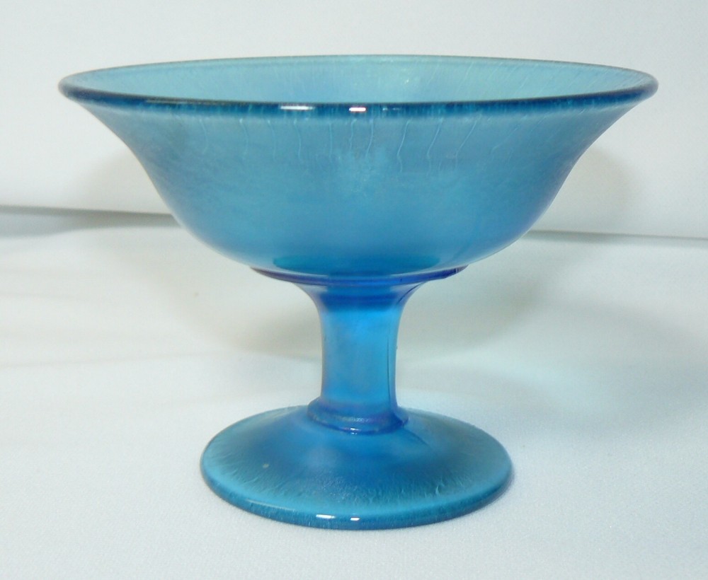 Fenton Celeste Blue Stretch Glass Sherbets – 3 Available