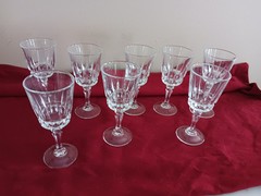 8 Lady Victoria Crystal Cordials Chantelle Patt. 2oz France
