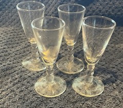 Vintage Imperial Glass Company Candlestick Cordial glass.set of 4 -cent