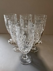 Godinger Stephanie Iced Tea Goblets with an etched Floral Design Set of 6 A