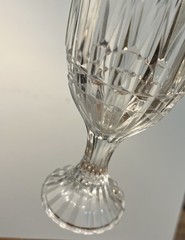 3 Vintage HOME ESSENTIALS Italian Crystal Wine Glasses Heavy Cut Crystal