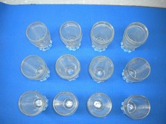 Manhattan Clear Bubble Footed Tumbler Depression Anchor Hocking