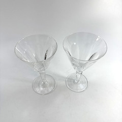 Pair Waterford Sheila Cut Crystal Water Glasses 7″ High