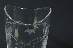 4 New Qualia Cut Grapevine Wavy Rim Clear Glass Tumblers ‘Orchard’ Pattern