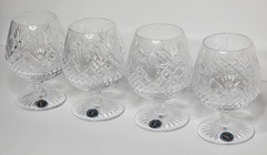 Waterford Crystal Lismore Brandy Snifter Glasses Set of 4 Ireland 5″