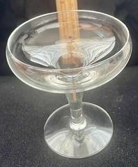 Crystal Champagne Coupe Glass Sparkling Wine Vintage MCM Retro