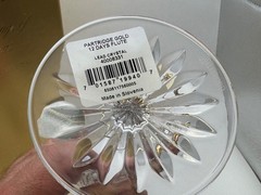 Waterford Crystal Lismore 12 Days of Christmas Partridge Champagne Flute Glass