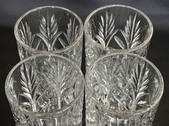 Portico by CRYSTAL CLEAR INDUSTRIES Gorgeous 12oz Highball Glasses Set of 4 EXC!