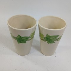 Franciscan Ivy Tumblers Set of 2x 5″ Drinking Glasses Cups California USA