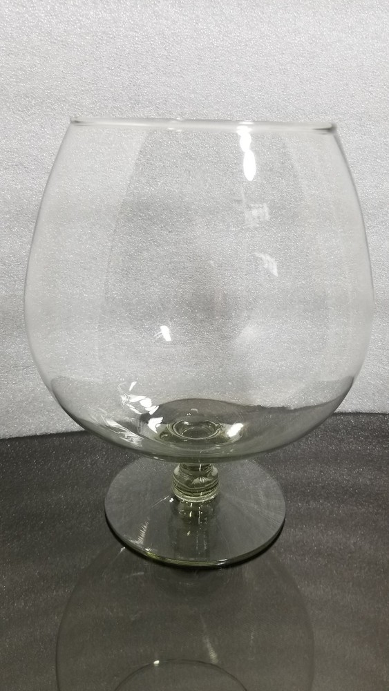 Large Bar Glass Goblet 8 1/2” Brandy Snifter * Hand Blown Clear * 0796