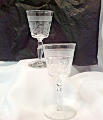 Libbey’s Rock Sharpe Caprice Pattern Crystal Glasses
