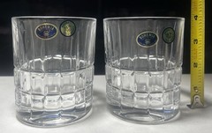 Brooks Brothers 2 Double Old Fashioned Whisky Glasses Czech Crystal Sutton Place