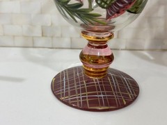 Mackenzie Childs Thistle Circus Sherbet Sorbet Champagne Glasses Set Of 2 New