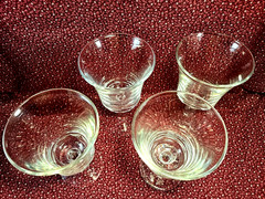 Set Of 4 Fostoria Crystal Century Pattern Water Goblets Heavy Duty 8 Oz.-6″ Tall