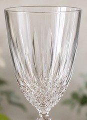 Vintage Luminarc Diamant Crystal Wine Glasses Sunburst Pattern Set of 4