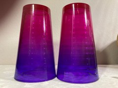 Pair Of Libbey Ombre Tumblers/Glasses~ Ombre Pink/ Purple~ 16 Ounces Each