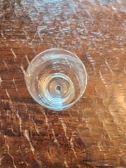 Single Floral Cut & Etched Unusual Wafer- Stem Wine Glasses Goblet