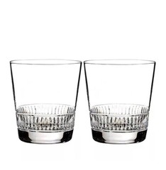 PR Waterford Town & Country Ashton Lane Tumbler Glass 3.75”T 3 3/8”Diam Top