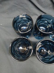 Set Of 6 Viking Georgian Bluenique Water Goblets