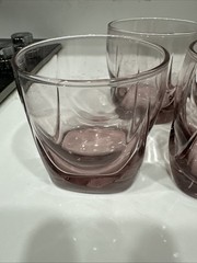 Vintage Libbey Imperial Plum Lowball Glasses Set Of 4