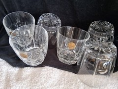 Set of 6 Heavy High Ball Glasses . Cristal d’ Arques 24% Lead Crystal