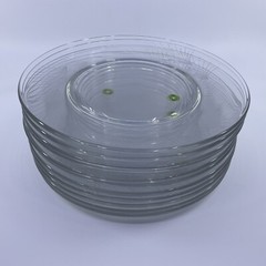 Set Of 11 Seneca Crystal Sonata 8 1/2” Plates Cut 1326
