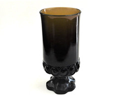 Tiffin Franciscan Madeira Glass Smoke Brown Wine Goblet Footed Stem 6.5″ Vintage