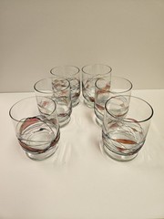 Crystal Romania Stimas Mosaic Stained Glass Colorful Highball Glasses Set of 6