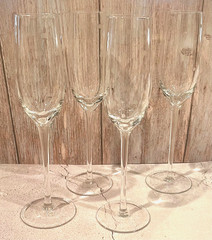 Kate Spade New York Lenox Larabee Champagne Flute White Polka Dots Set 4 Glasses
