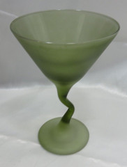Libbey Green Frosted Z-Stem Margarita Glass Stemware 8 oz.