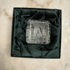 Galway Irish Crystal alphabet block