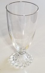 Bubble Foot Clear by Anchor Hocking Depression Water Goblet