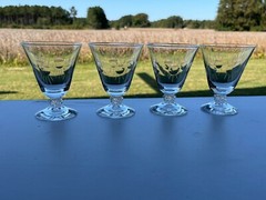 Set of Four (4) Vintage Beacon Pattern by Fostoria Oyster Fruit Cocktail Glass