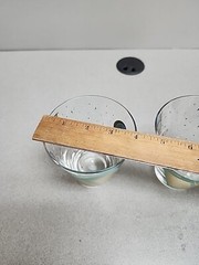 2 Par Fore 19th Hole Aqua and Gold Colored Barware Glasses