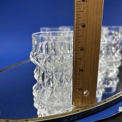 Vintage Brutalist Midcentury Modern Set/6 Whiskey Old Fashioned Glasses MCM