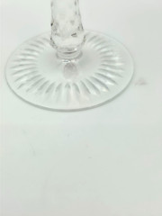 Bohemian Cut to Clear Crystal Wine Goblets Ajka Marsala Grape Blue Red Purple!