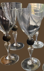 Amber Bronze Set of Five Wine Glasses – Elegant Wine Glasses Set-MCM