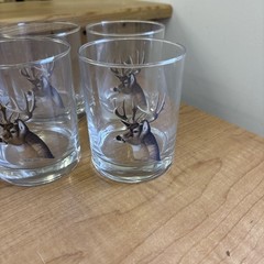 Whitetail Deer Double Old Fashioned Glasses Set of 6 Michael SIEVE Barware 🔥